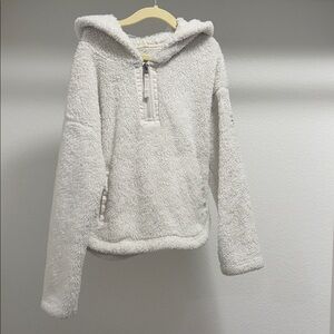 Abercrombie & Fitch Cream Sherpa Pullover